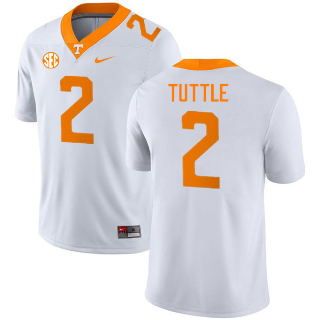 Shy Tuttle Tennessee Jersey,Tennessee Volunteers #2 Shy Tuttle College Jersey,Uniforms-White